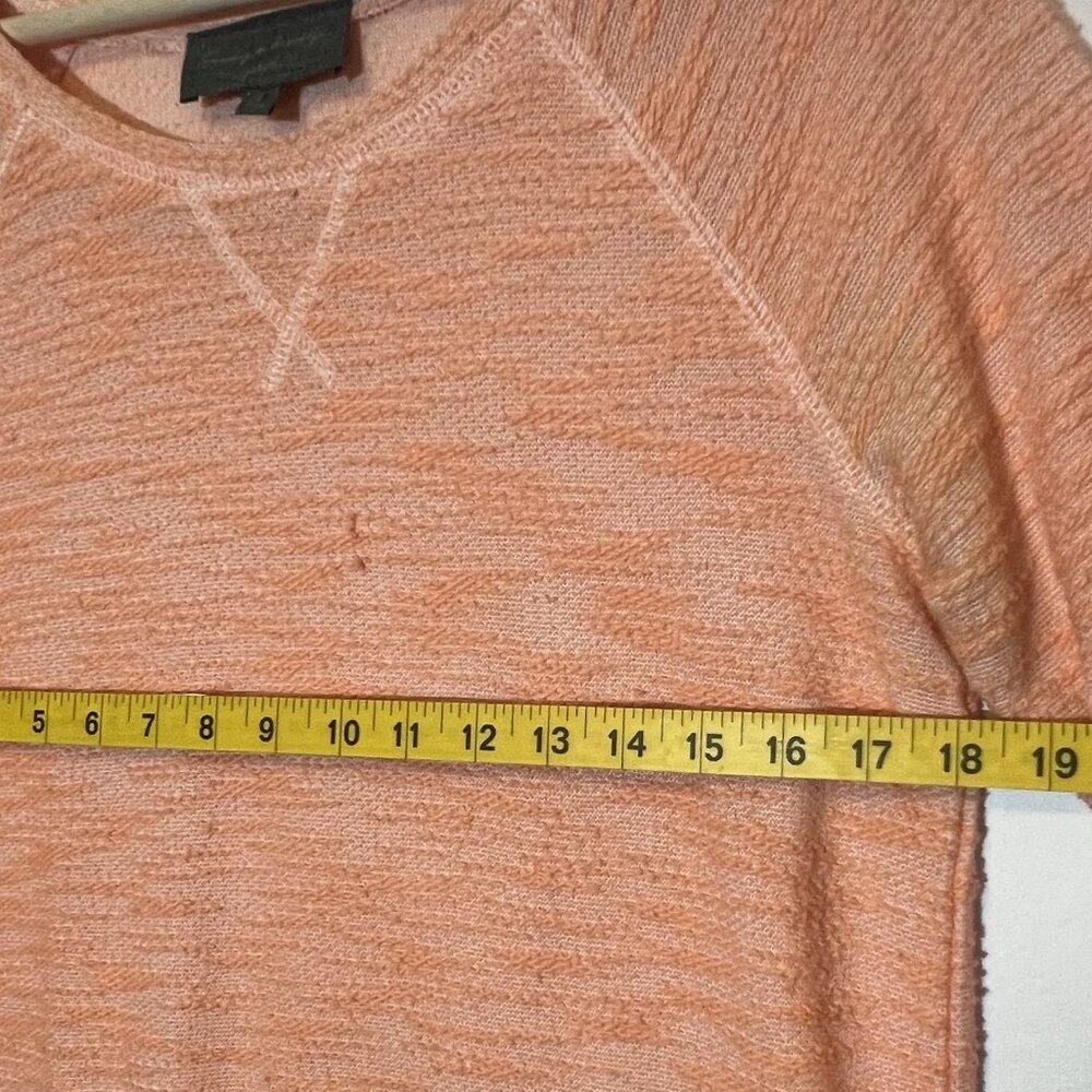Anthropologie Sunday in Brooklyn Sweater Size PS Women’s Lace-Hem Coral - Picture 7 of 8